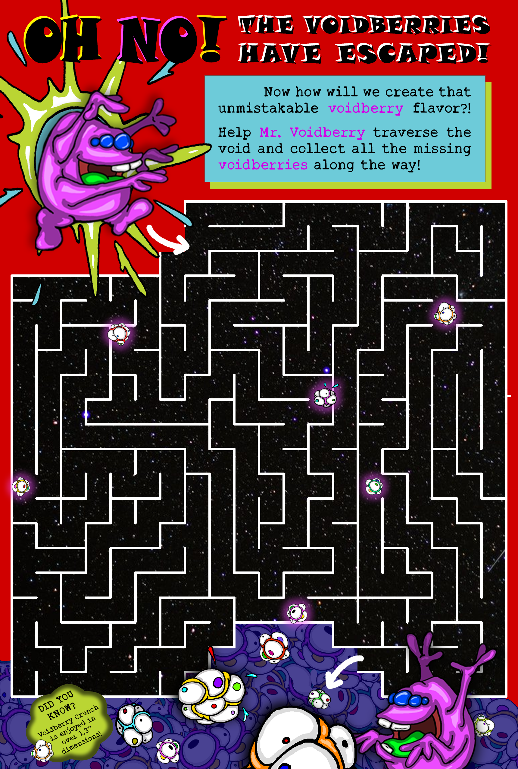 Puzzle preview for Voidberry Crunch Cereal - the Back of the Box